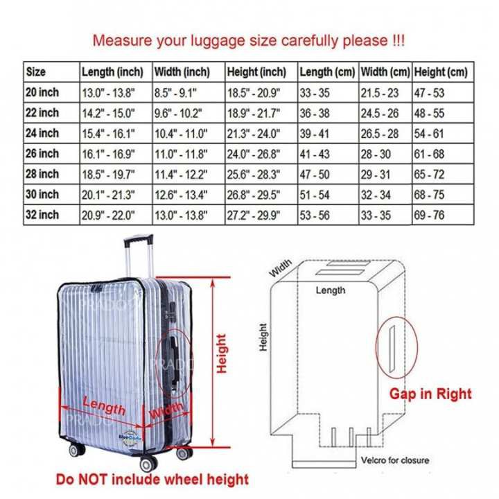 26 inch luggage size