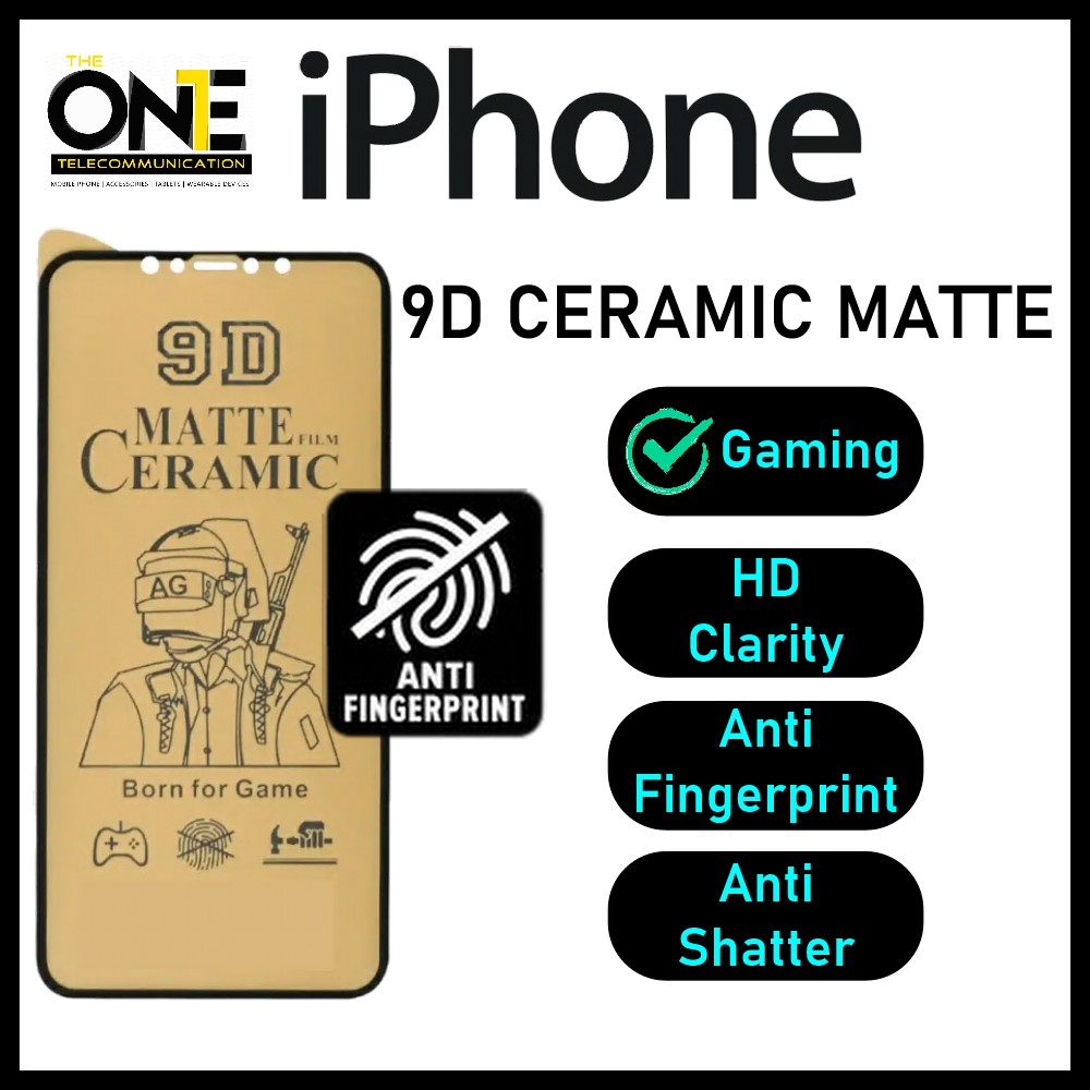 Ceramic Soft Film Screen Protector iPhone 12 Series / iPhone 13 Series 9D Ceramic Matte Screen Protector [GAMING MATTE]