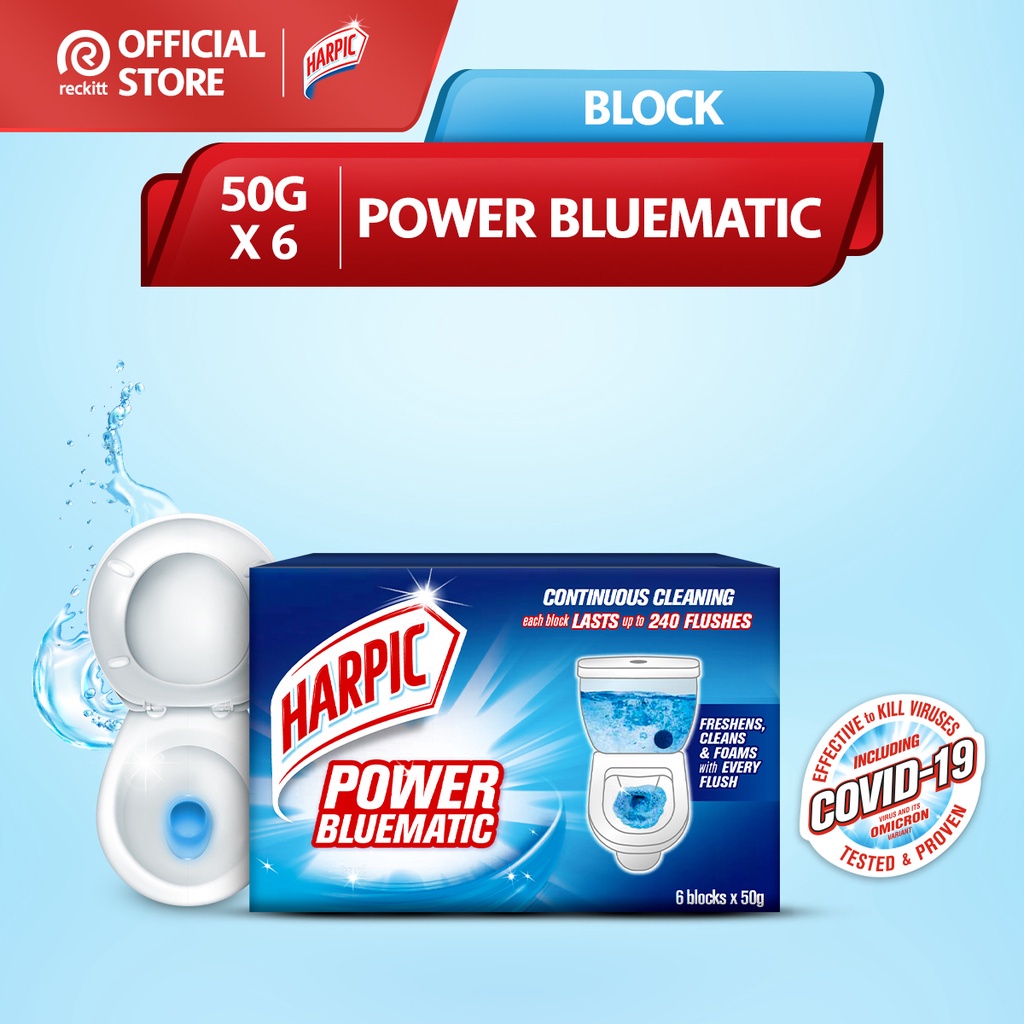 Harpic Power Bluematic InCistern Block Clearner Clorox TruBlu Toilet