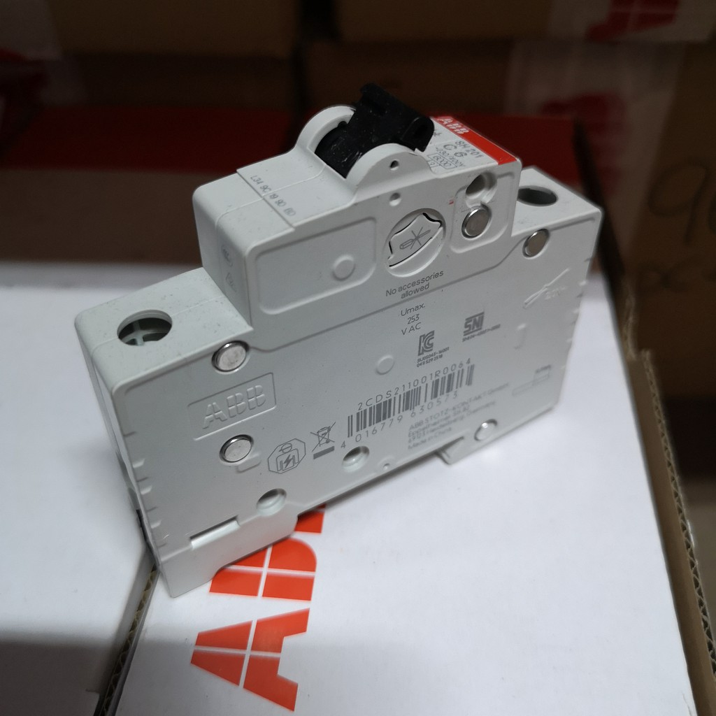 ABB SH201L-C6 1POLE 6A 10A 16A 20A 32A 40A 4.5KA MCB (MINIATURE CIRCUIT ...