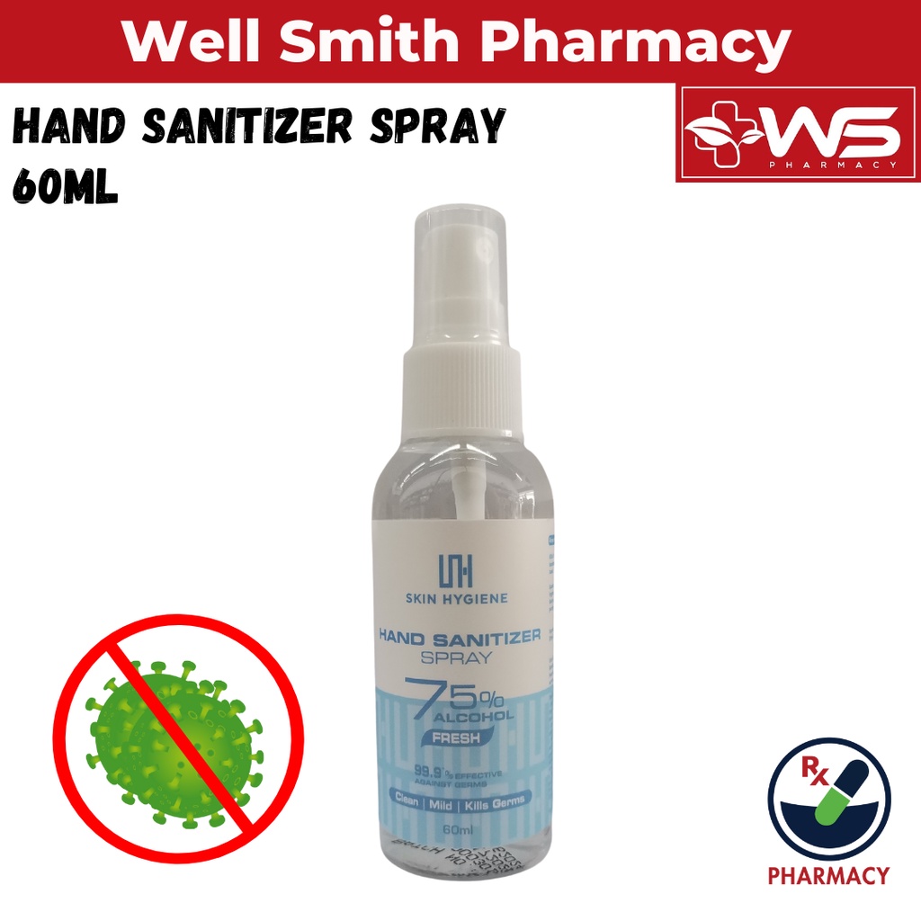 Skin Hygiene Hand Sanitizer Spray 60ml - Ready Stock