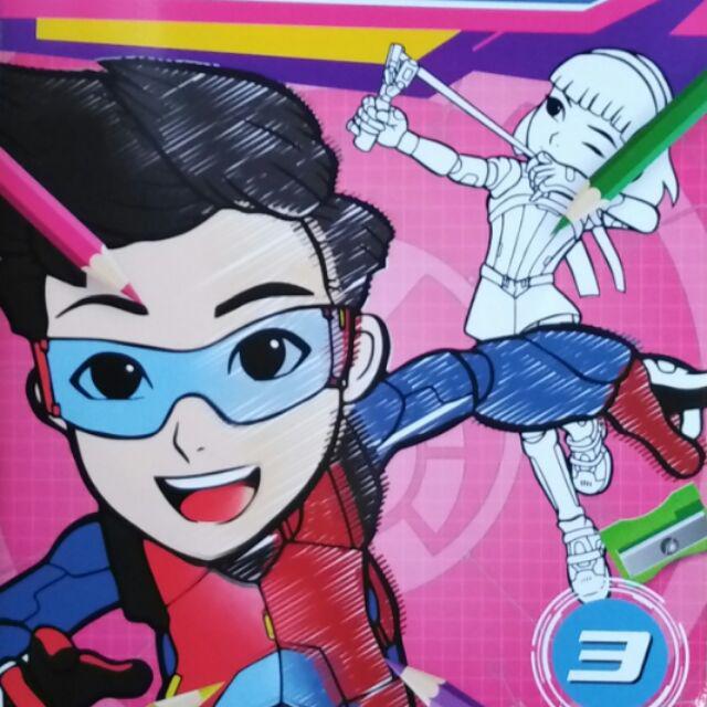 Ejen Ali Buku Aktiviti Mewarna Kanak Kanak Agent Ali Colouring Book Shopee Malaysia