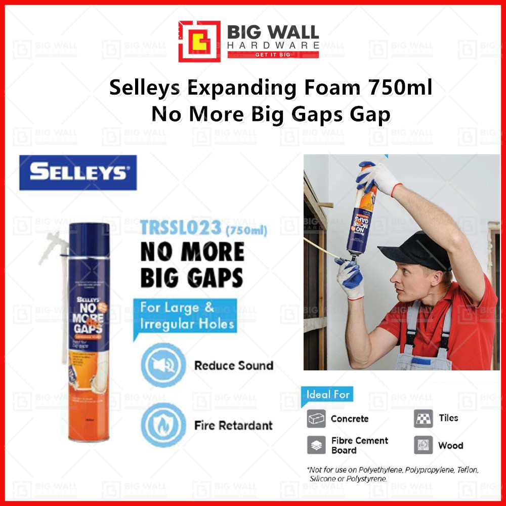 Selleys / Pentens Expanding Foam 750ml No More Big Gaps Gap Filler DIY