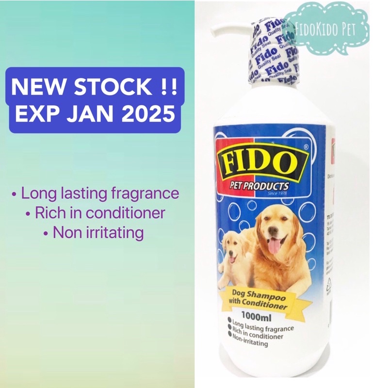 Fido dog shampoo with conditioner 1000ml Shopee Malaysia