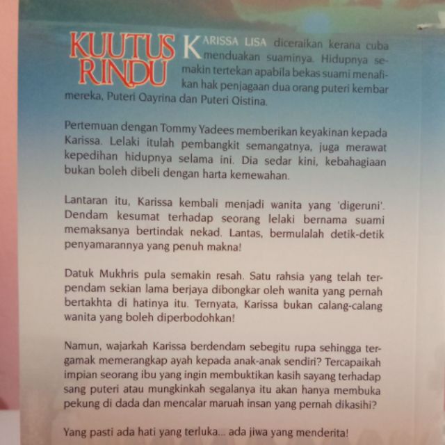 Ku Utus Rindu Preloved Novel Shopee Malaysia
