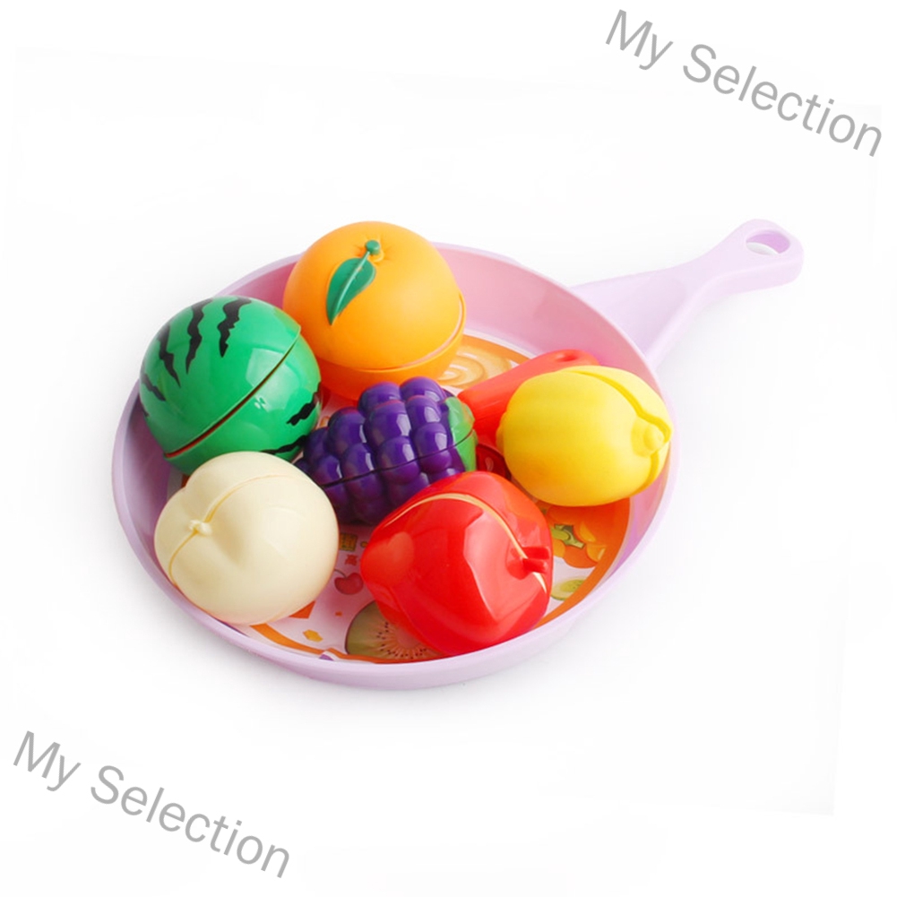 My Selection Children Pretend Role Play House Toy Cutting Fruit Vegetables Seafood Breakfast Burger Food Kitchen Educati