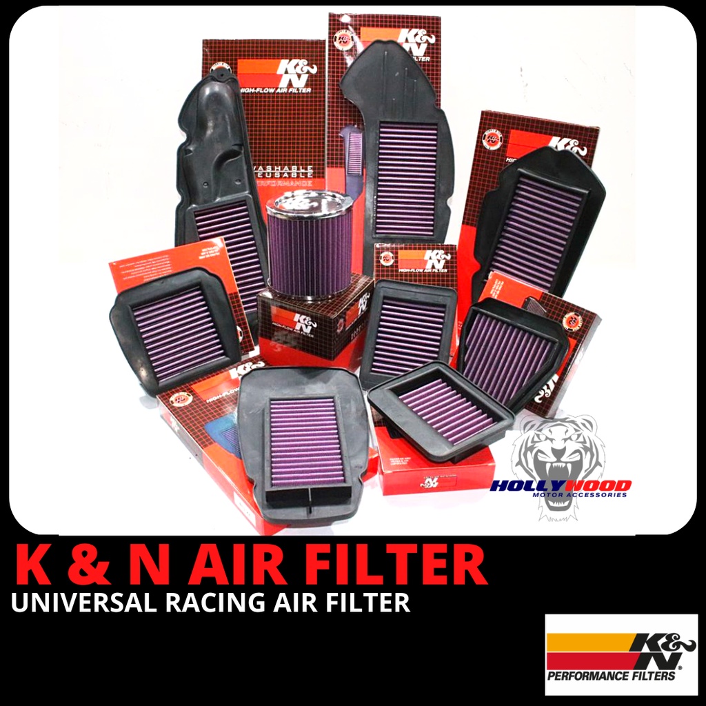 K&N AIR FILTER YAMAHA R25 MT25 R15 MT15 Y15 Y16 LC135 NMAX NVX155 XMAX VARIO ADV RS150 RSX SYM VF3i RFS150