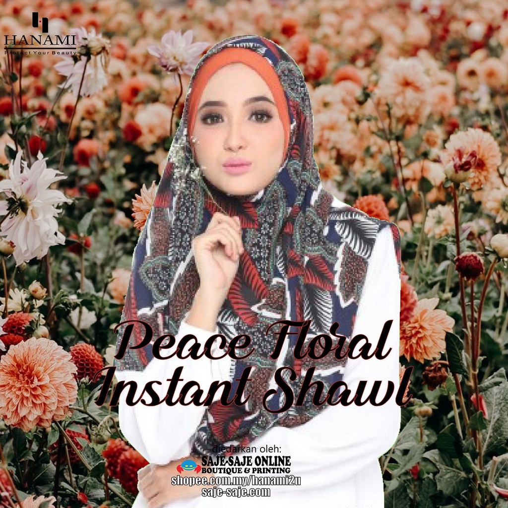 Hanami Instant Shawl - Peace Floral