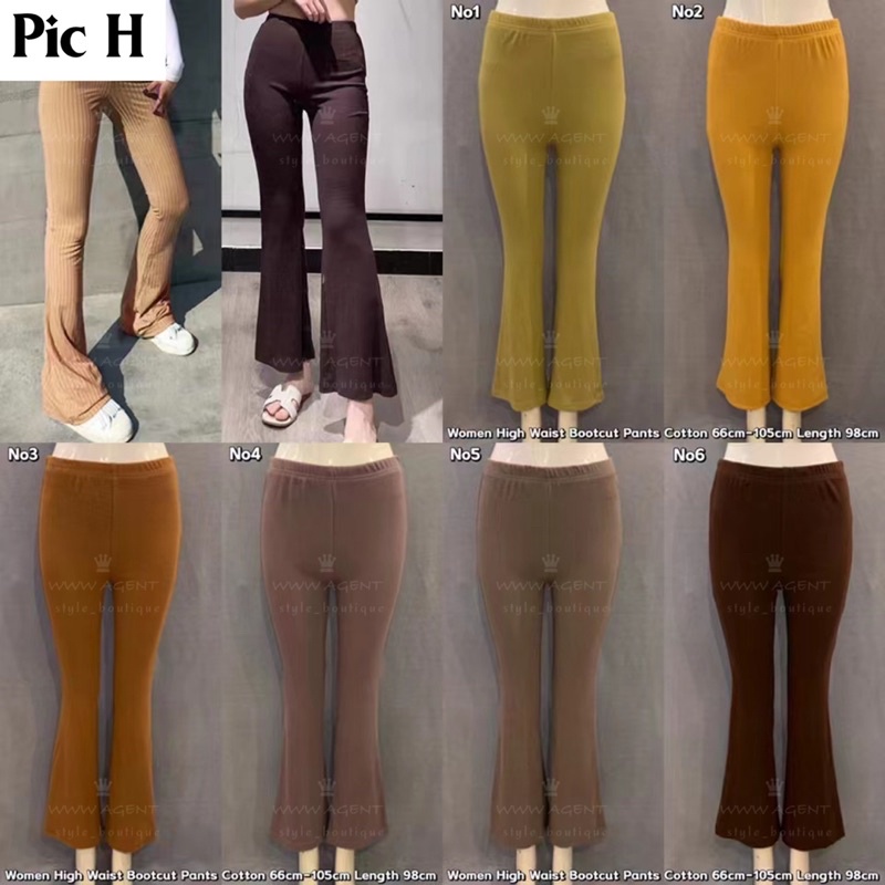 Bootcut Palazzo Knitted Seluar Bootcut Pants Flare Leg Legging Bootcut