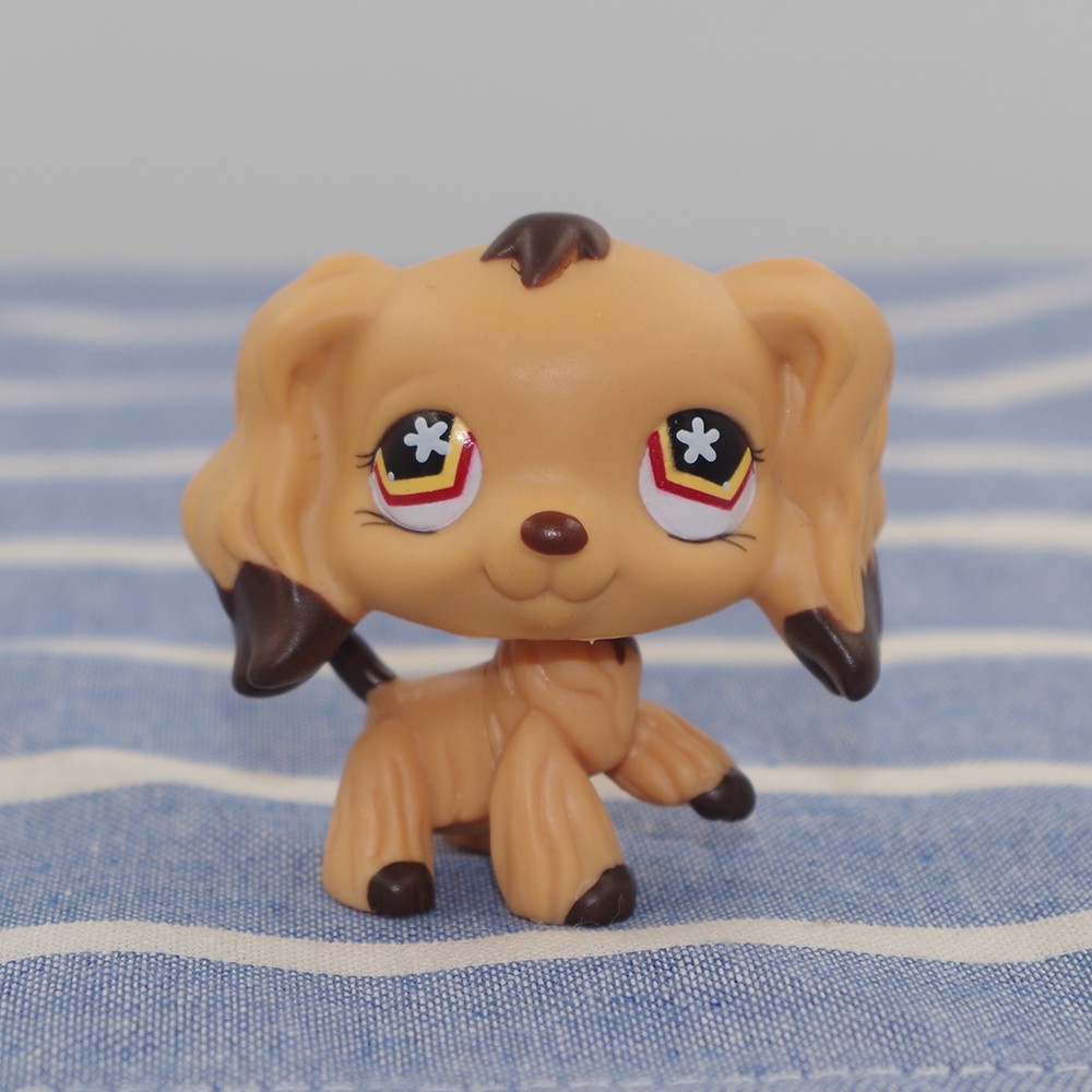 Hasbro Littlest Pet Shop orange yellow creme fox green eyes LPS TOY