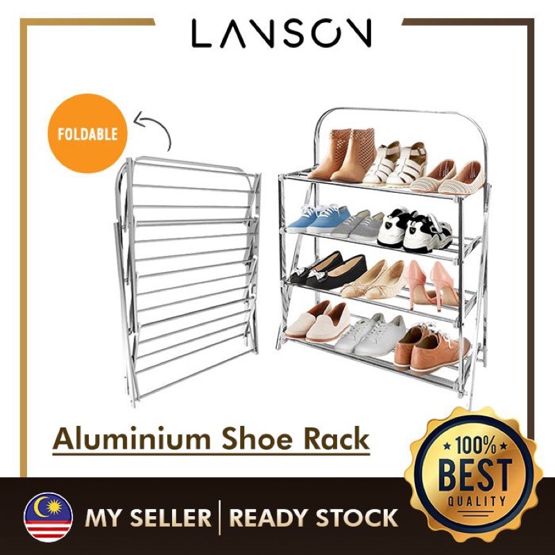 Ready Stock Stainless Steel Shoe Rack Rak Kasut Murah Shoe Organizer Kasut Perempuan Tempat Letak Kasut