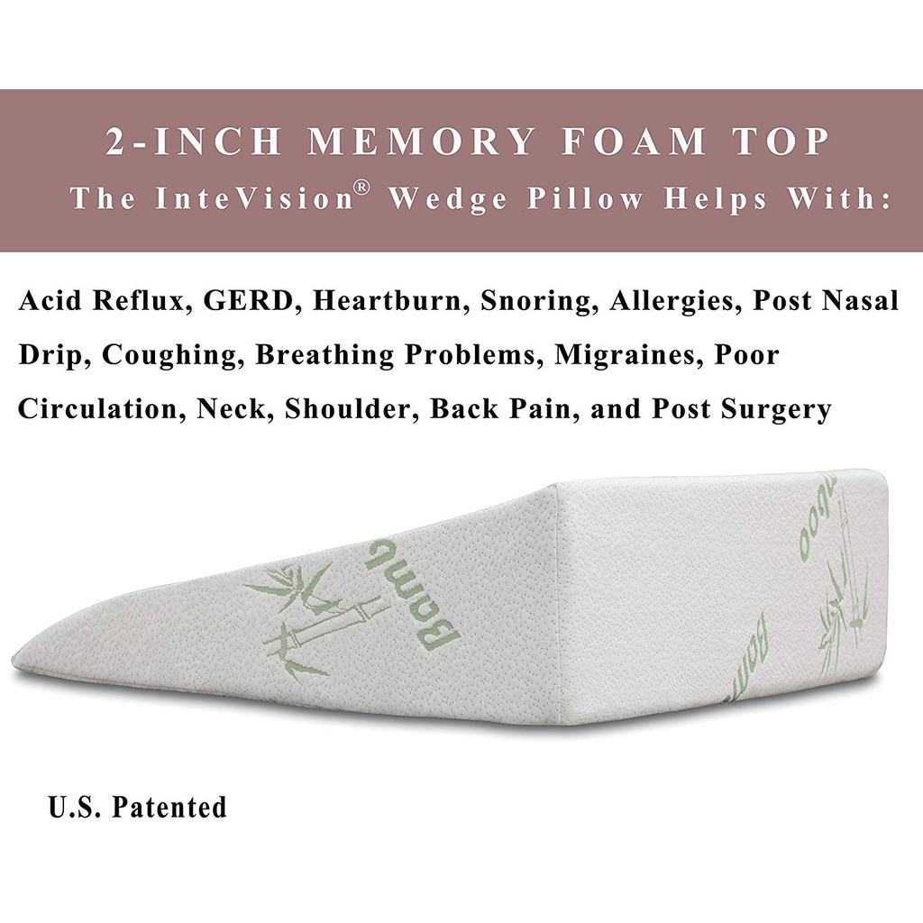 Intevision Foam Bed Wedge Pillow 26 X 25 X 7 5 Shopee Malaysia