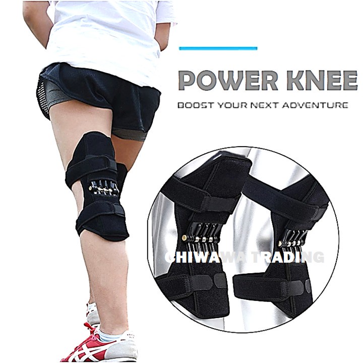 2 Pcs Breathable Elbow Joint Support Power Lift Rebound Spring Force Knee Pad Protector Brace Belt Patella Guard / Lutut