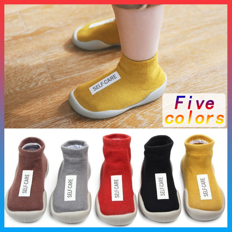Unisex Baby Shoes Socks For Newborn Baby Walkers Shoes For Baby Girl Kids Rubber Sole Toddler Baby Shoe Knit Booties Anti-slip