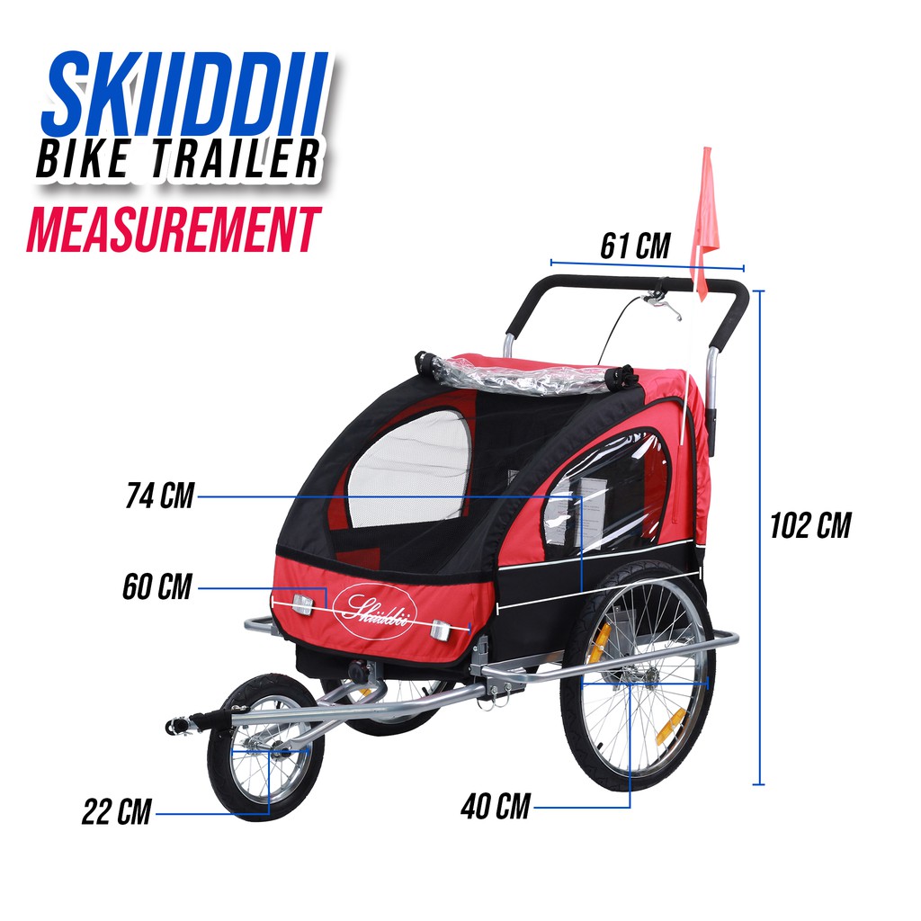 skiiddii bike trailer