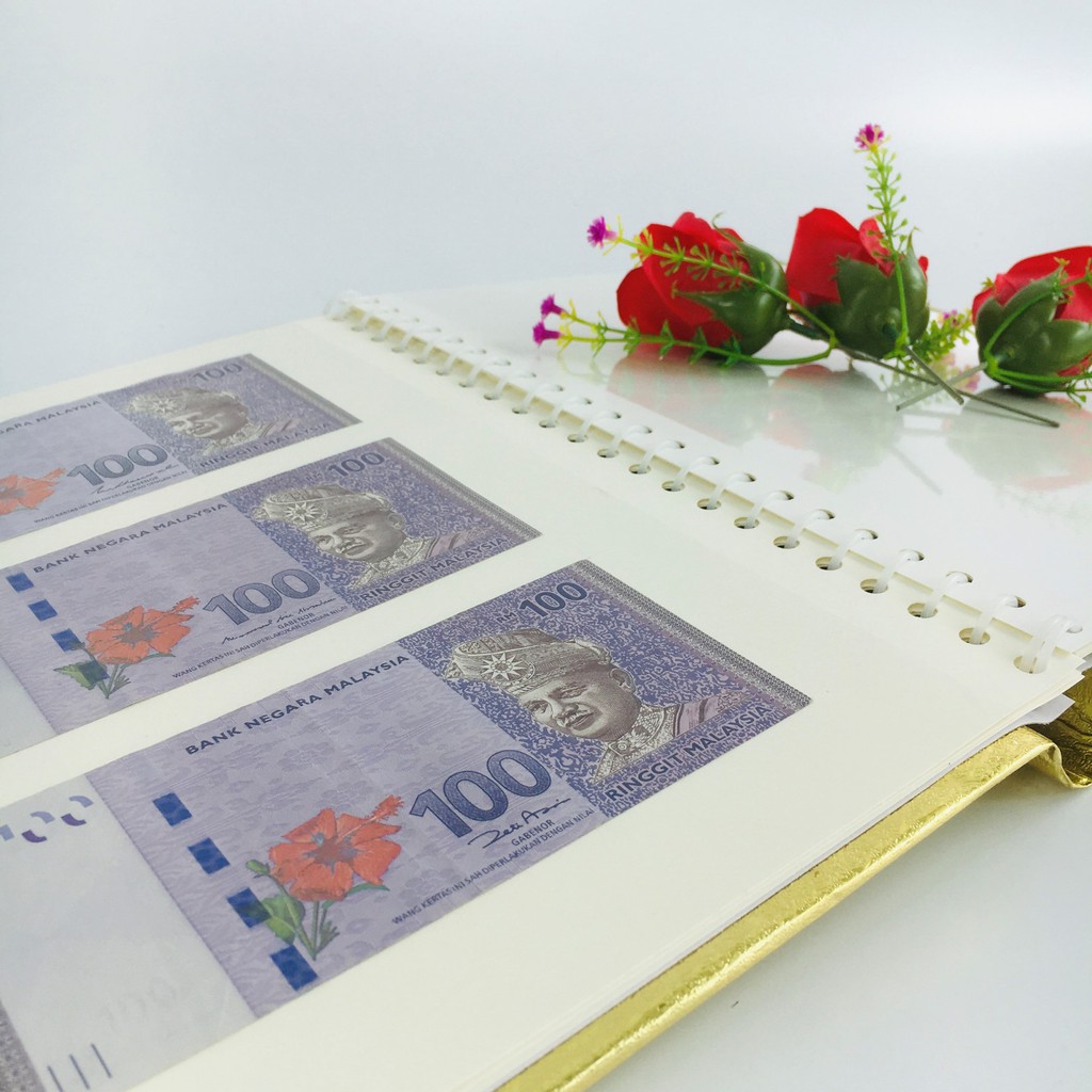 The Gift Photo Album Diy Self Adhesive Gambar Album Duit Hantaran Kahwin Buku Mas 20 Pages Shopee Malaysia