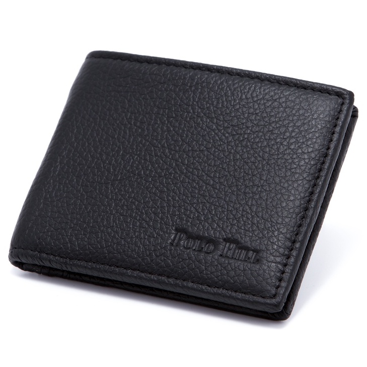 POLO HILL Mens Genuine Leather BiFold Wallet M-PHW-6047 (Black/Brown ...