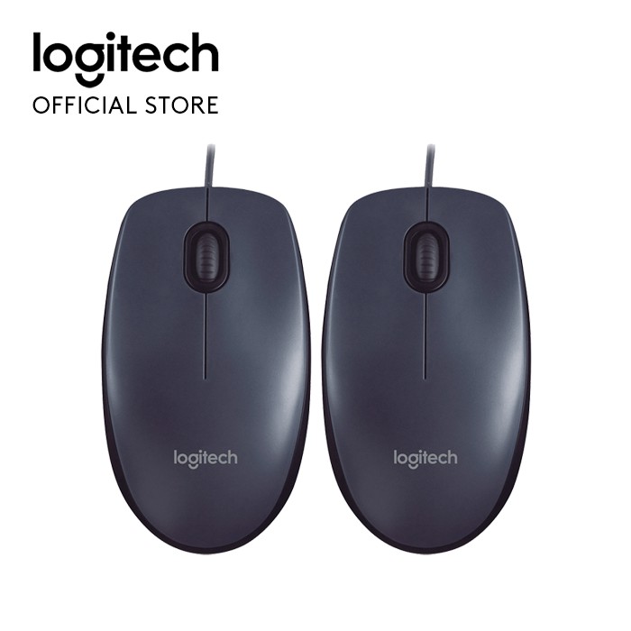 Logitech M90 Wired Usb Mouse 1000 Dpi Optical Tracking Ambidextrous Pc Mac Laptop Gray 910 001795 X 2 Shopee Malaysia
