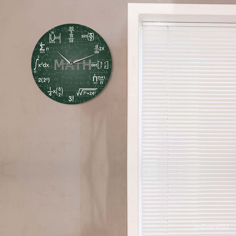 Math Formulas Wall Clock Back To School Science Mathematics Art Wall