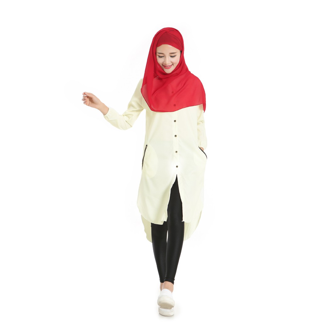 Muslim Ladies Model Tops Topcoat Design Baju Abaya Shopee Malaysia
