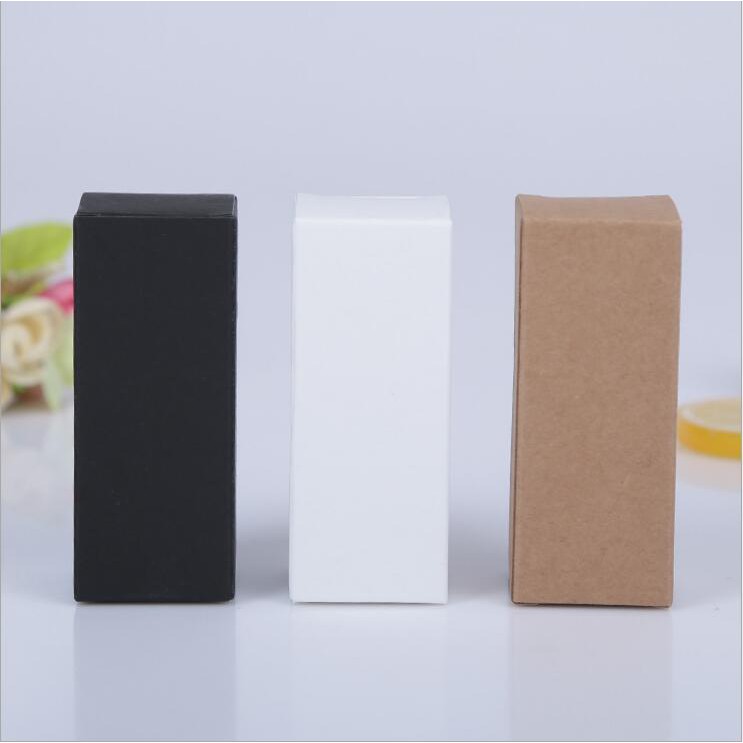 Sizes 31x31x83mm Black White Kraft Paper Cardboard Box