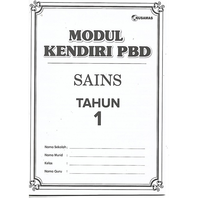 Modul Kendiri PBD Sains Tahun 1