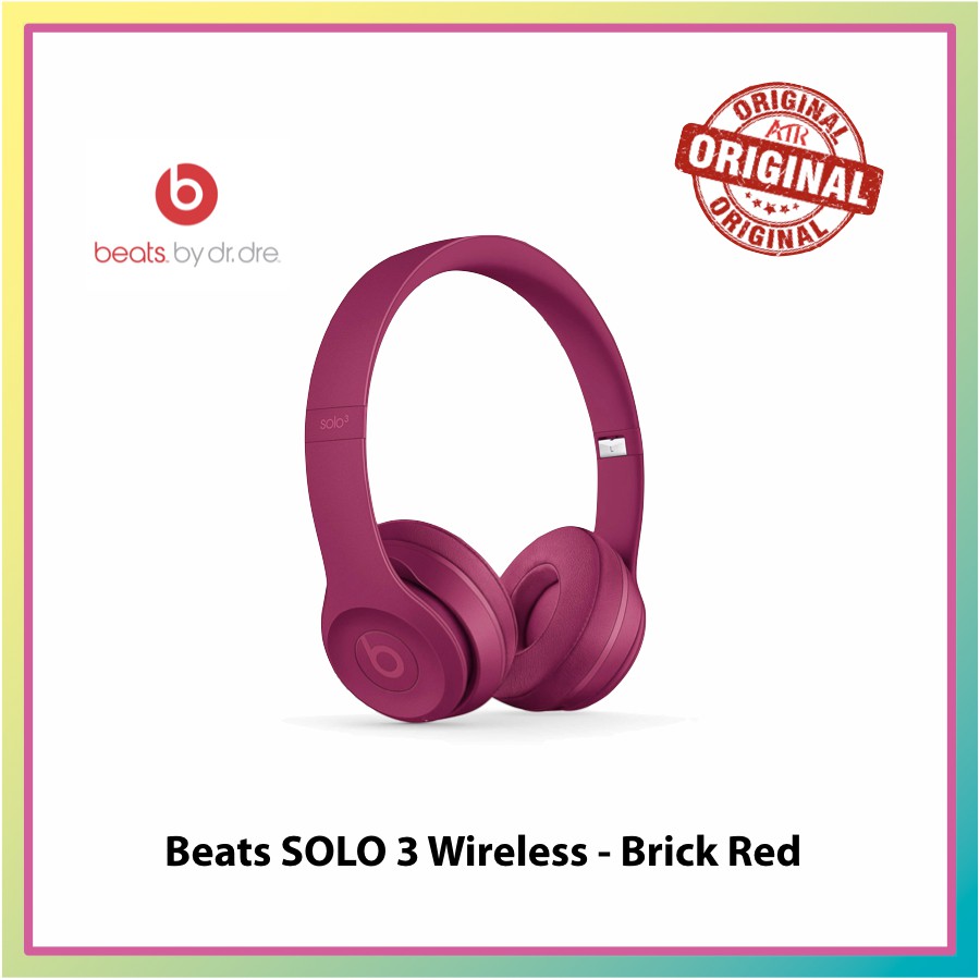 beats solo3 wireless brick red
