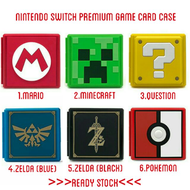 nintendo switch game card case minecraft