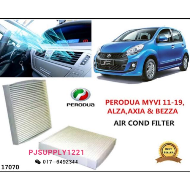 Perodua myvi 11-19 alza axia & bezza air cond filter 