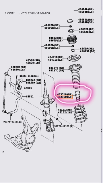 Original Toyota Vios Ncp93 2008 2013 Prius C Nhp10 Front Absorber Bush Set 2pcs 48331 52100 Shopee Malaysia