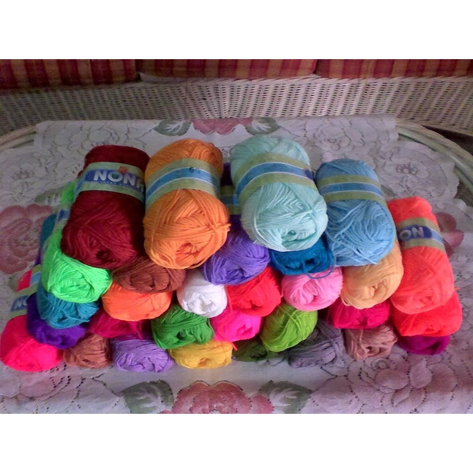 Benang kait knitting yarn 绒线 NONA 40gram 1PKT (5 BIJI)  Shopee 