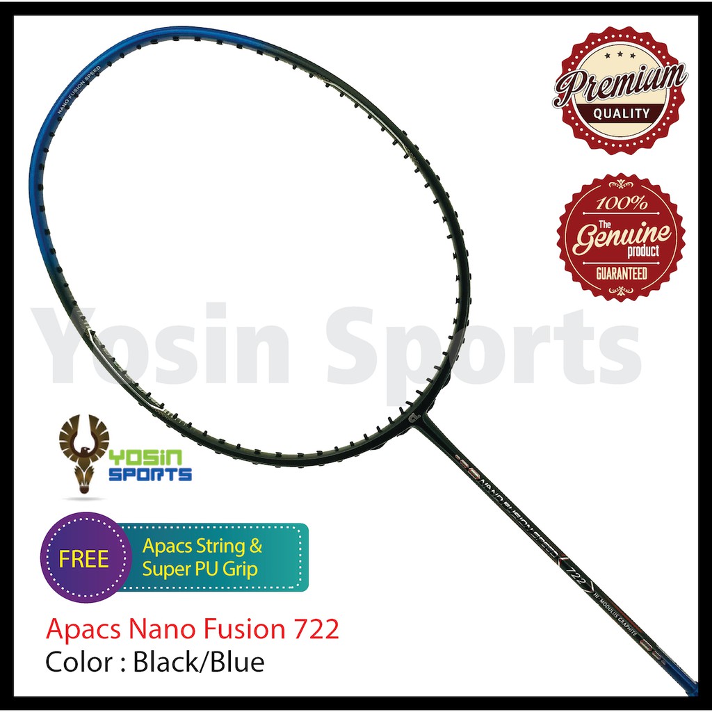 Buy 1 Free 1 2x Apacs Nano Fusion Speed 722 Badminton Racquet Racket Original 