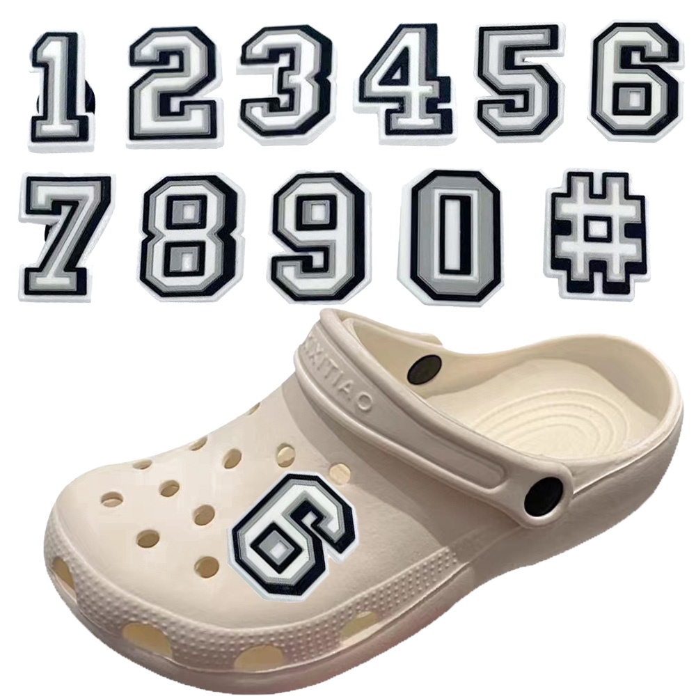   Shoe Accessories Decoration Pins Charm Number 0-9# Children's Gifts