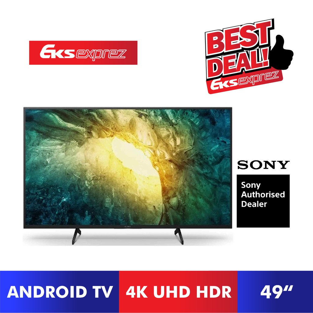 Sony 4K UHD HDR Smart Android TV X75H 2020 Model (49") KD49X7500H