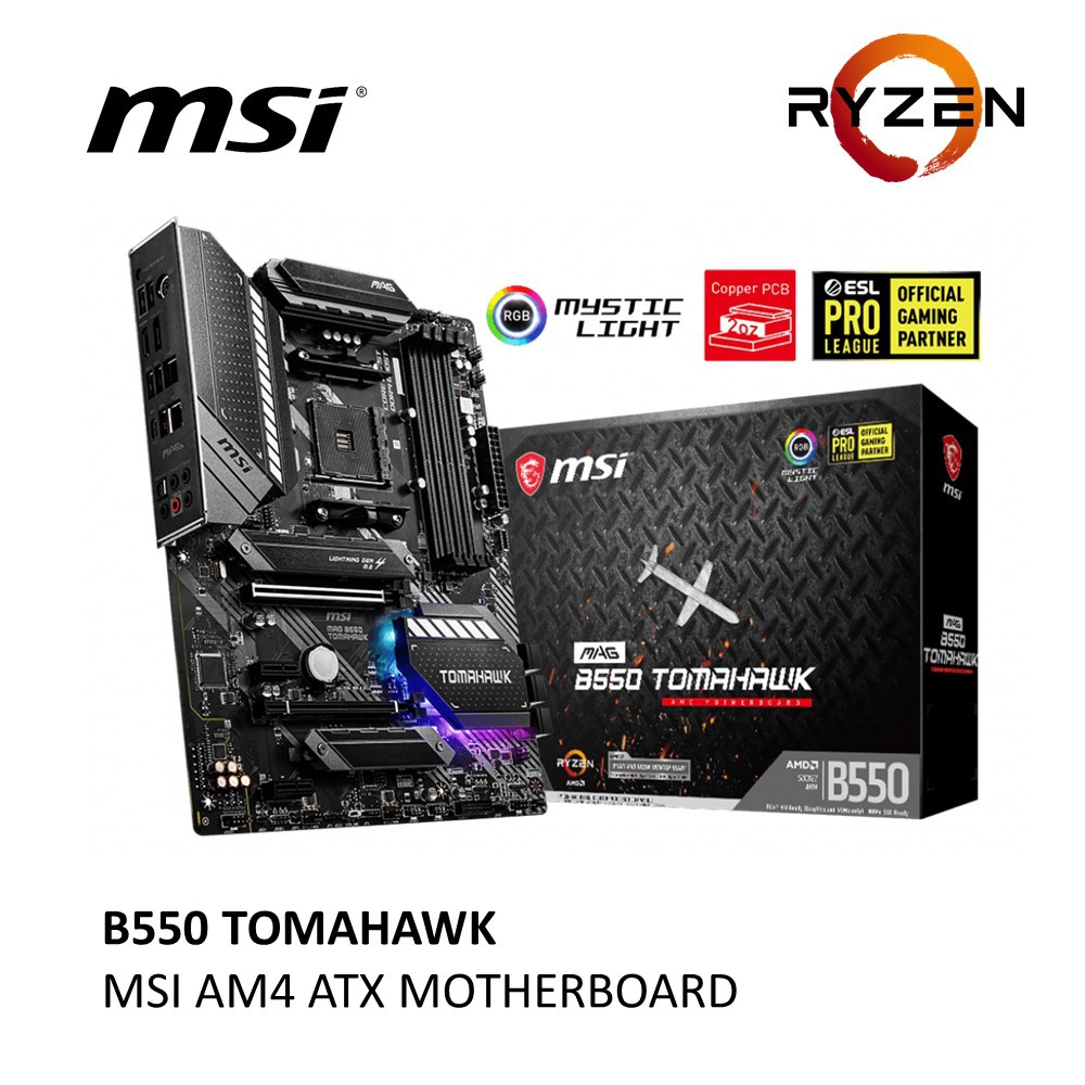 MSI B550 TOMAHAWK AMD AM4 ATX MOTHERBOARD Shopee Malaysia