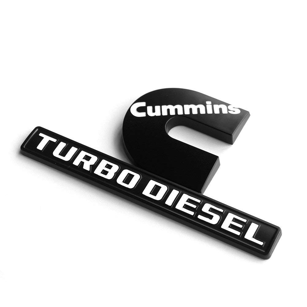 For Dodge Ram 2500 Grille Tailgate Cummins Turbo Diesel Emblem Badge Black 2 Pc