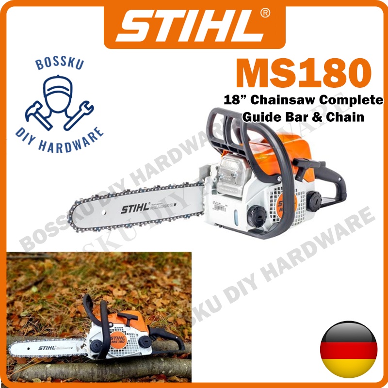 Stihl Ms180 18 Inch Chainsaw Chain Saw Complete Guide Bar Chain Germany Petrol Engine Shopee Malaysia