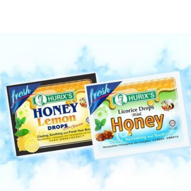 HURIX HONEY LEMON DROPS (6'S) / LICORICE DROPS WITH HONEY(6'S) Shopee