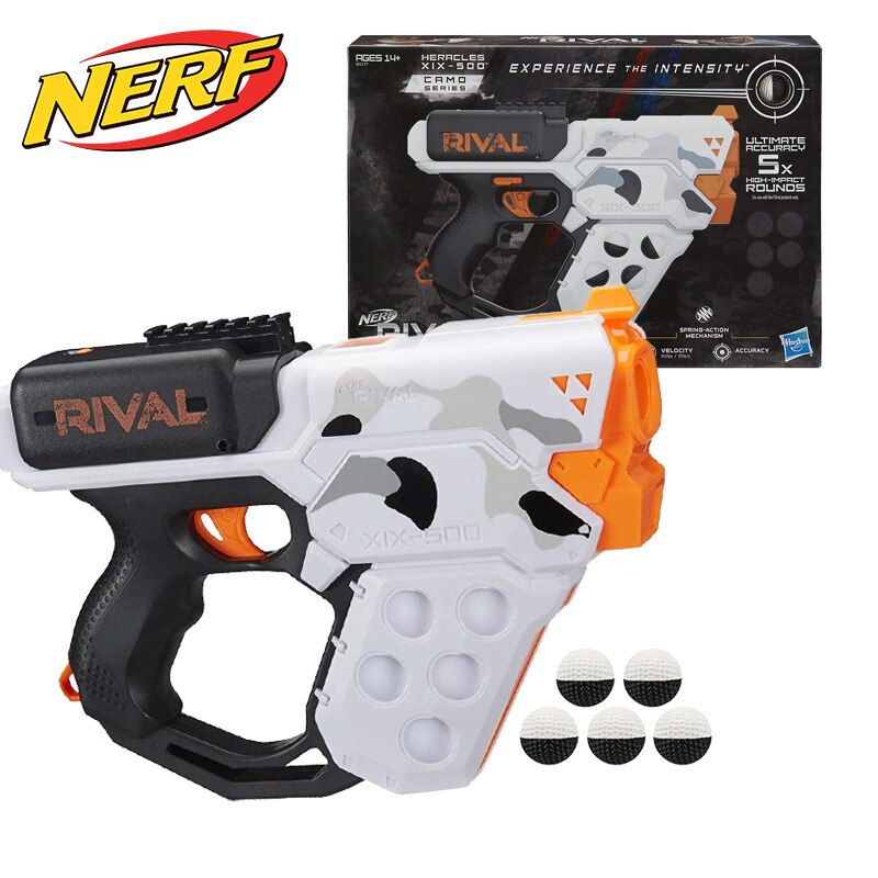 Hasbro Nerf Gun Rival Heracles CAMO Ultimate Accuracy Soft Ball Bullet ...