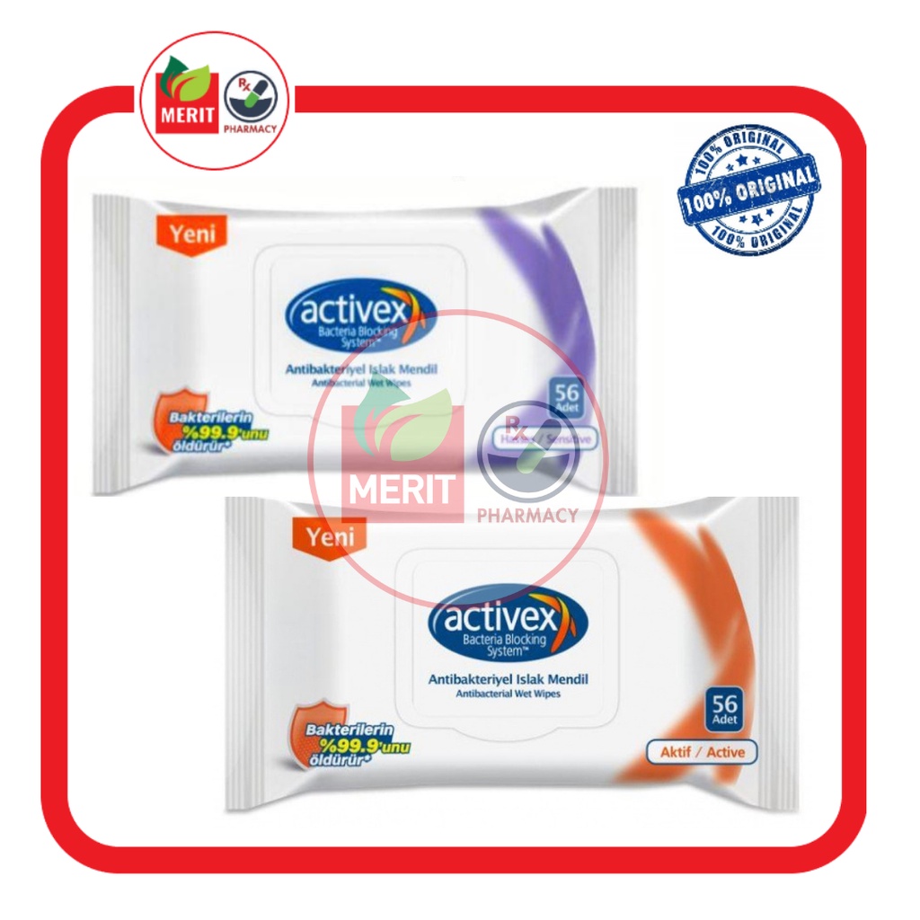 Activex Antibacterial Wet Wipes Sensitive (56's) Shopee Malaysia