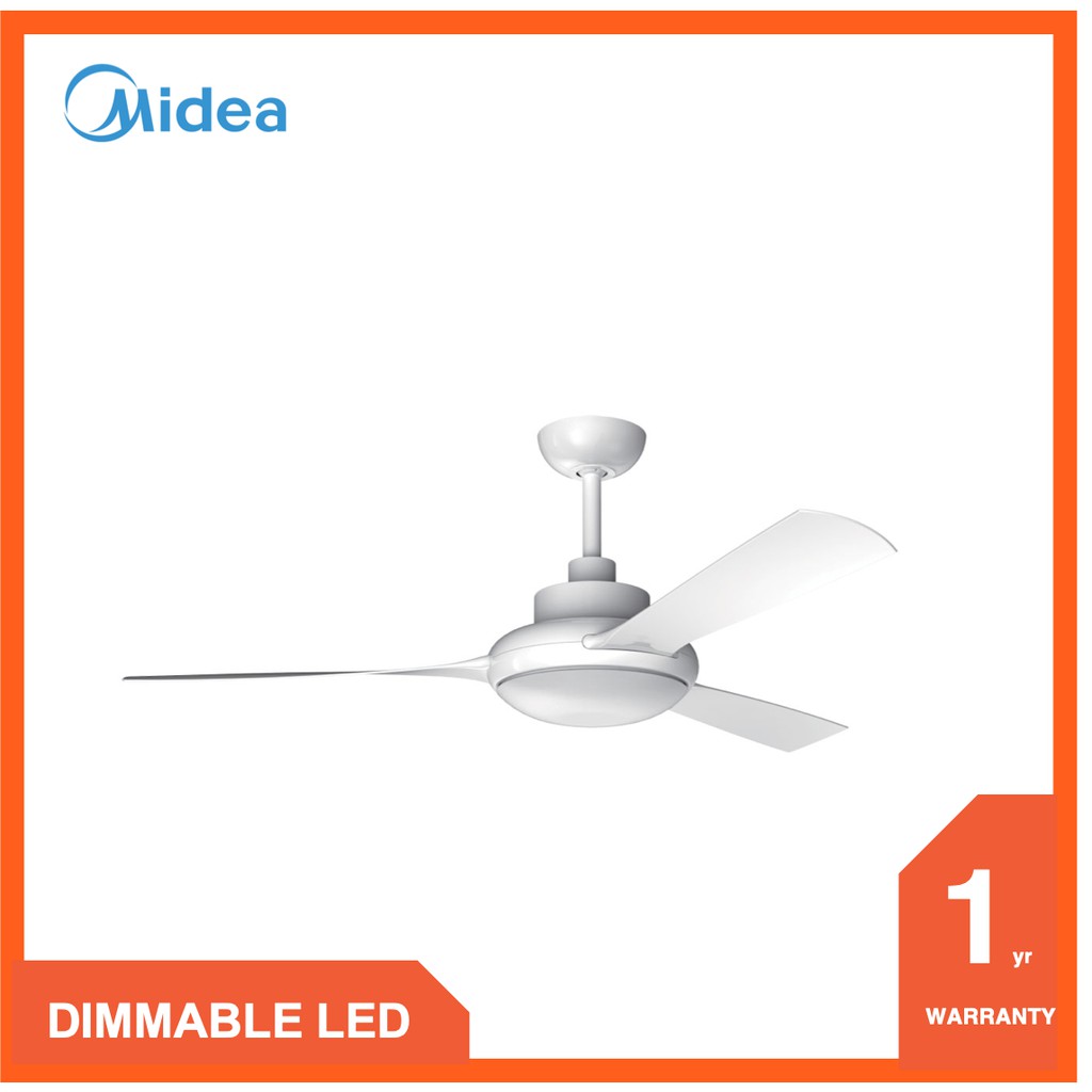 Led Light Midea 52 Inch 3 Blades Dimmable Led Light Ceiling Fan Mfc 1323d Remote Control