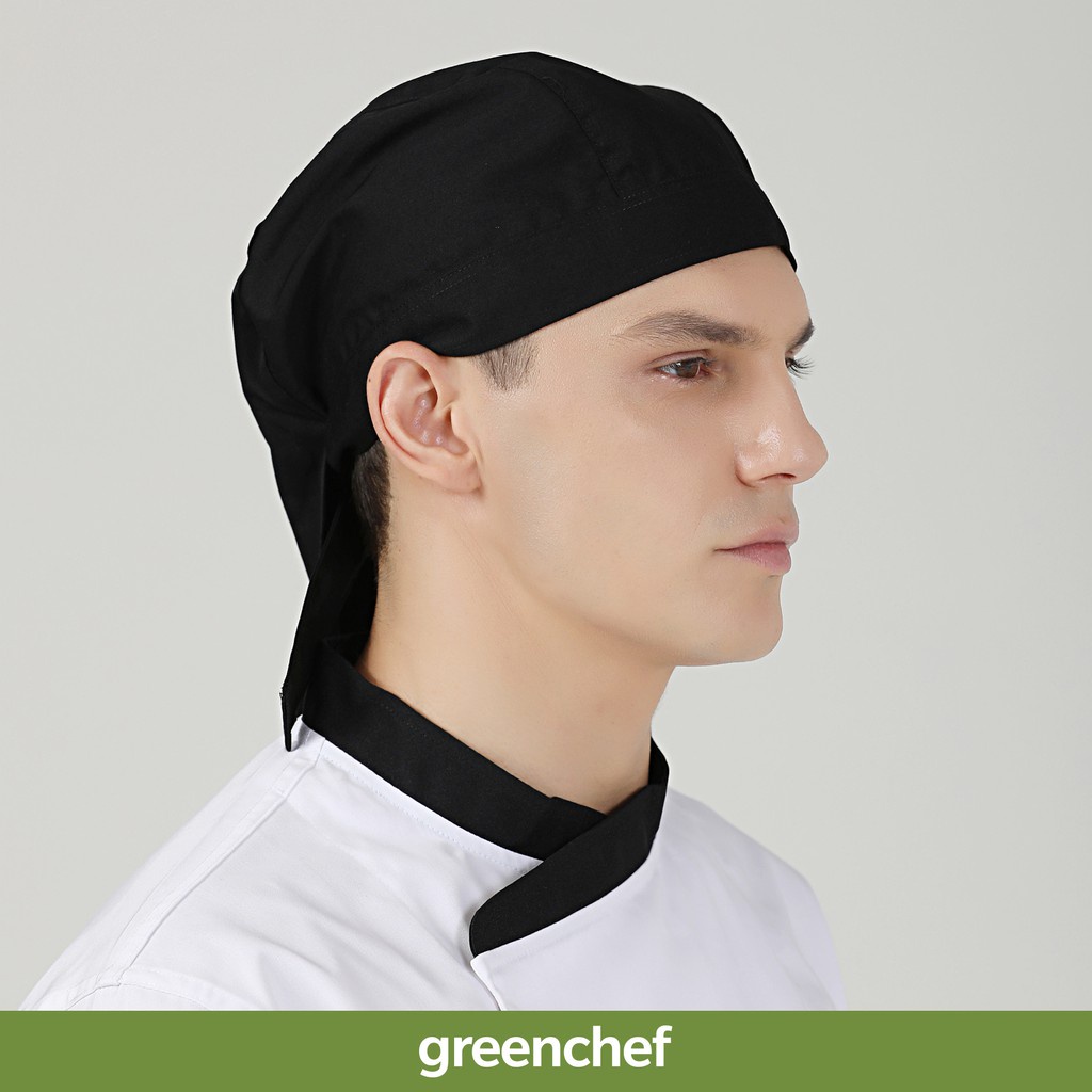 topi ny GreenChef Black Caribbean Chef Hat