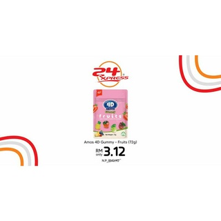 Image of 24 Xpress:AMOS 4D GUMMY - FRUITS 72G @ Rm 3.12 Only!
