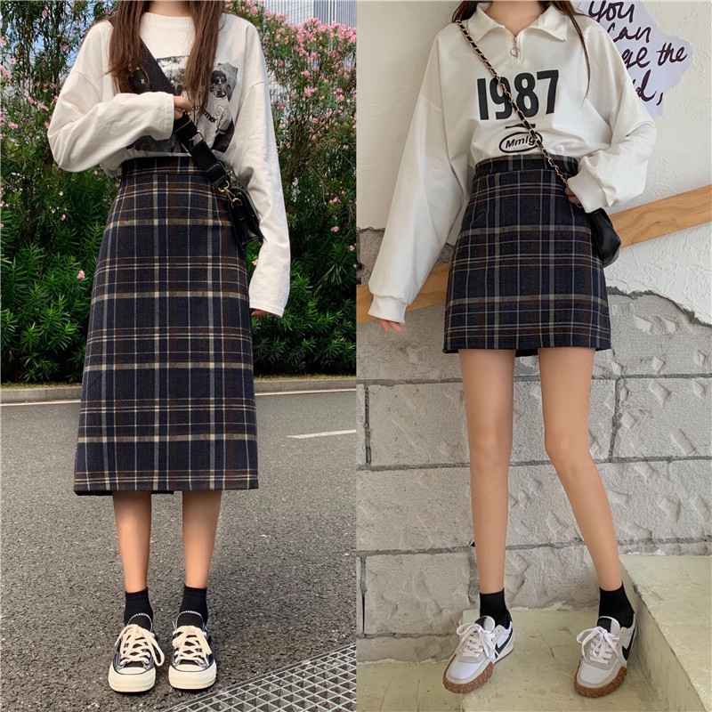 plaid maxi skirt video