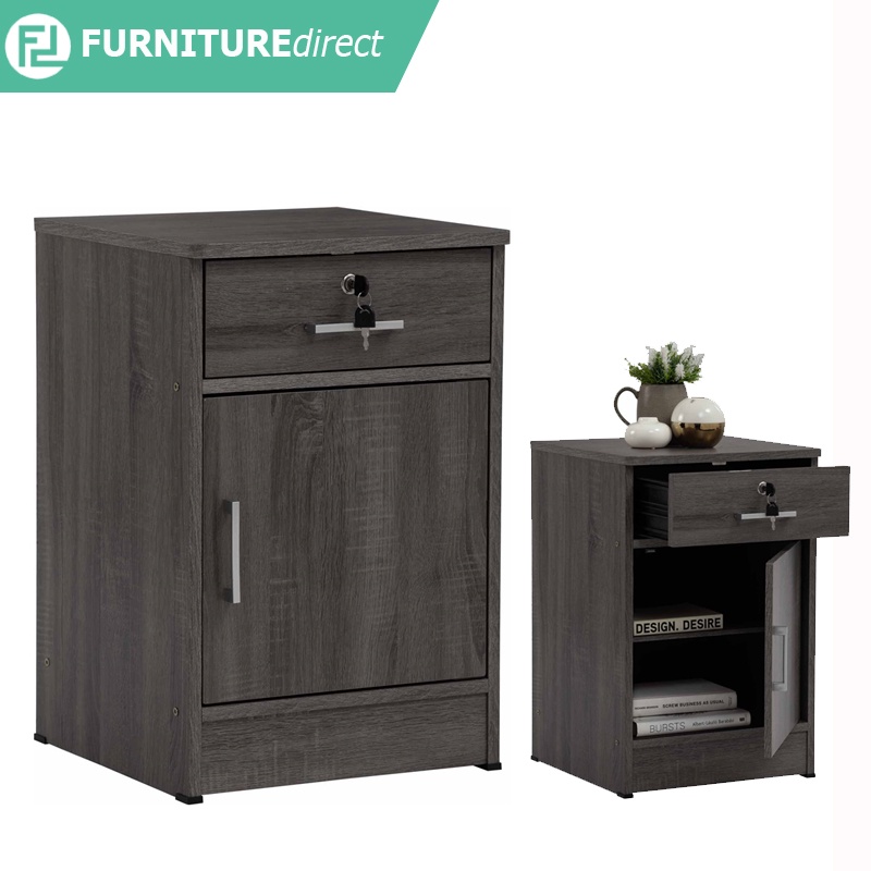 Furniture Direct DUBLIN bedside table with key lock/ bedside table/Bed Side Table with 1 Drawer / Small Table / Wardrobe