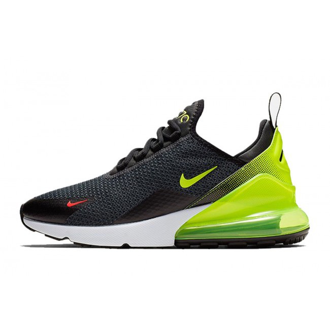 black and green running shoes