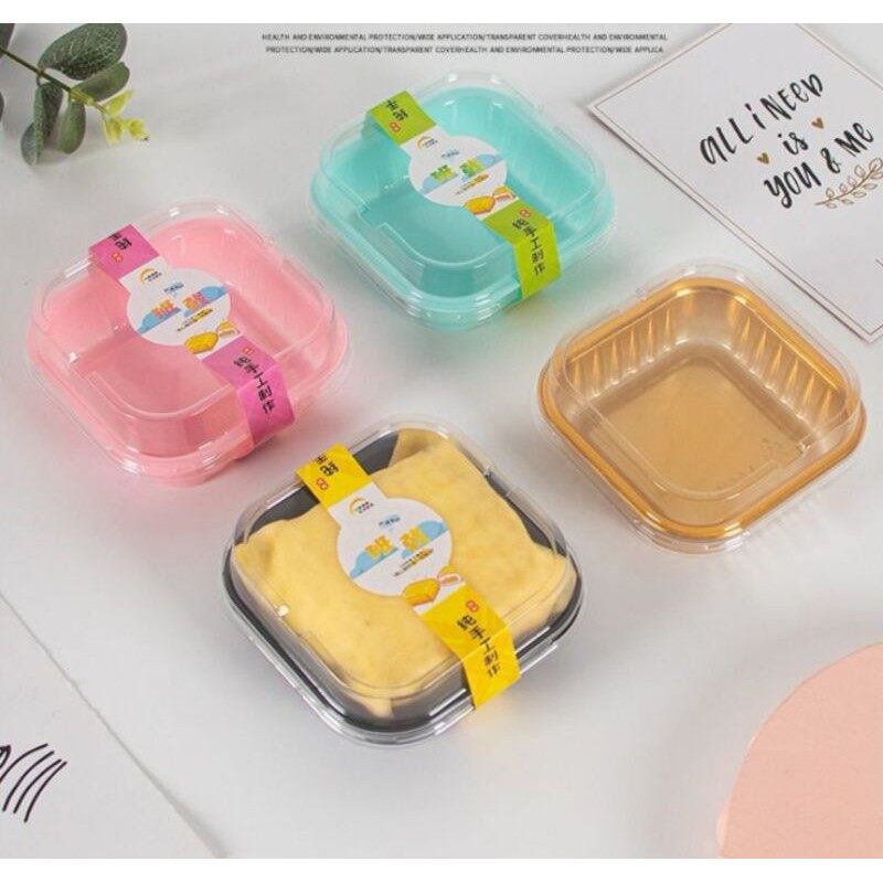 AR - (10PCS) Dessert Box/Pastry /Snack box/Cake box /Mini CupCake Box/Durian Crepe Box/Mini Cheesekut with Lid