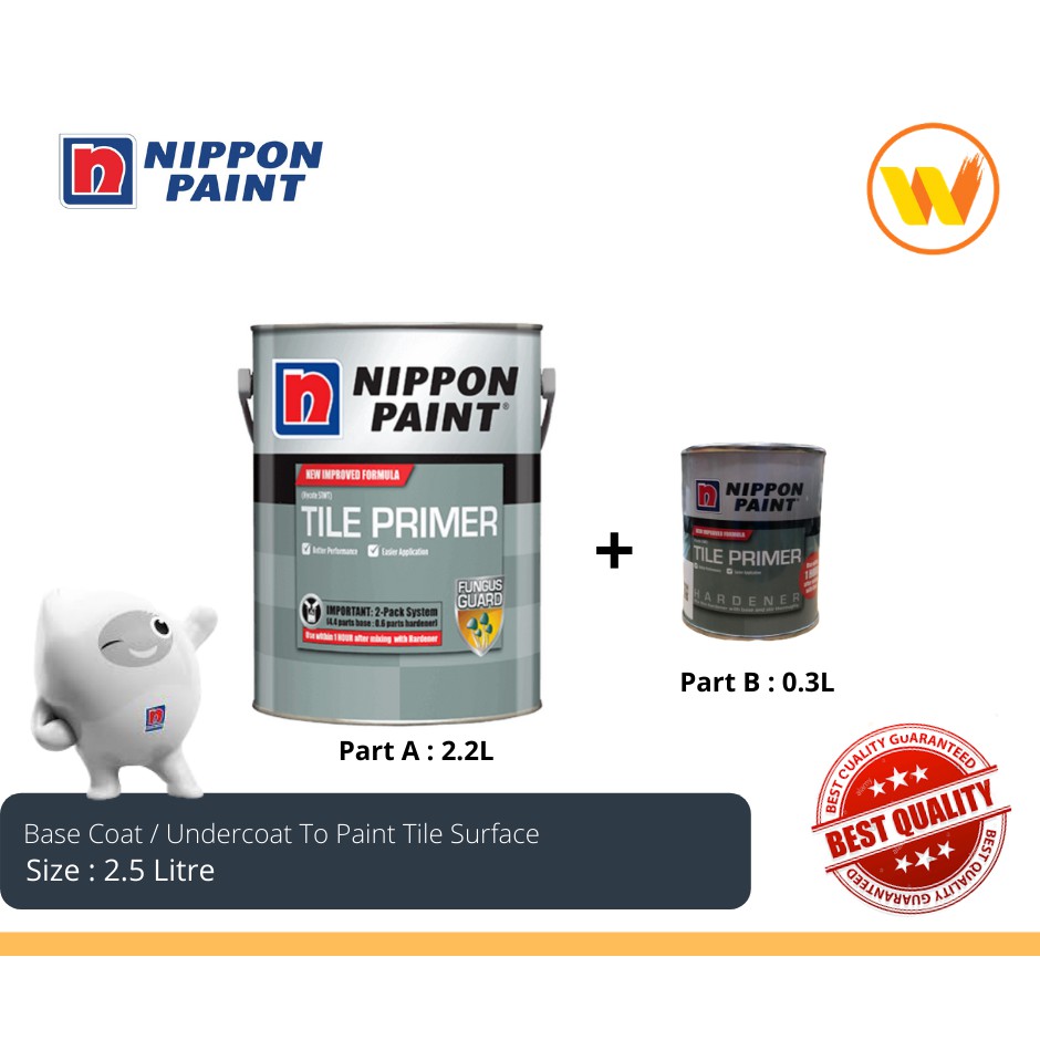 2.5Litre Nippon Paint Tile Primer 2.5L (Epoxy Primer For Tiles Surface