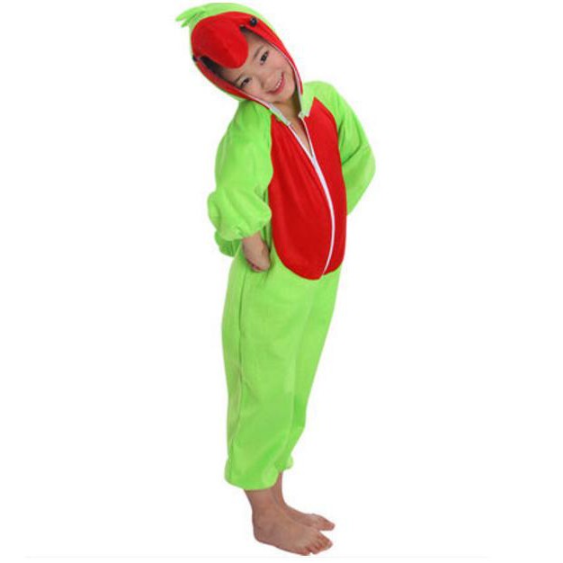 Parrot Green Bird Cosplay Kids Animal Outfit Costume