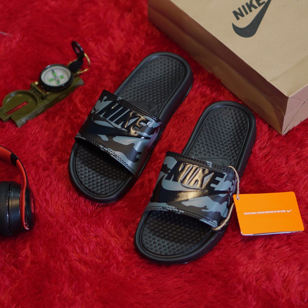 nike benassi slides camo